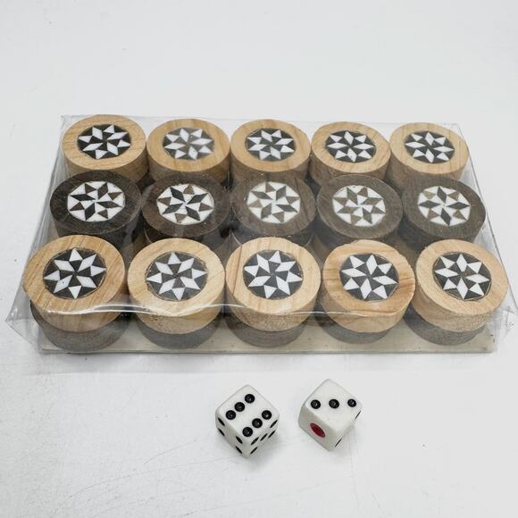 Vintage Mid-Century Syrian Inlaid Wood Backgammon/Chess Board - Picture 3 of 11